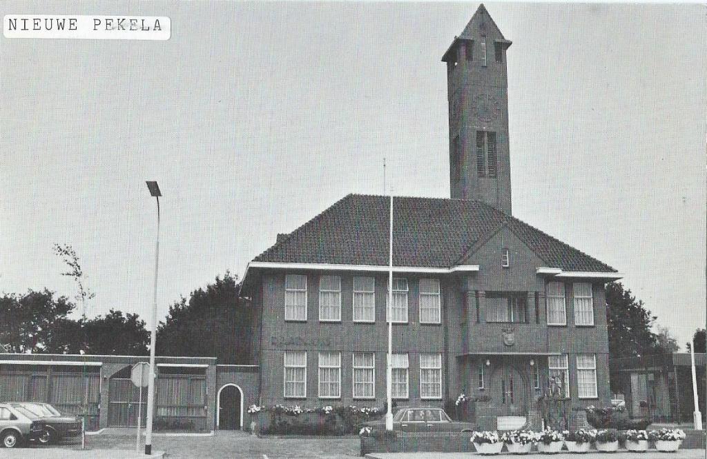 Ansichtkaart NIEUWE PEKELA Gemeentehuis, Verzenden, 1980 tot heden, Ongelopen, Groningen