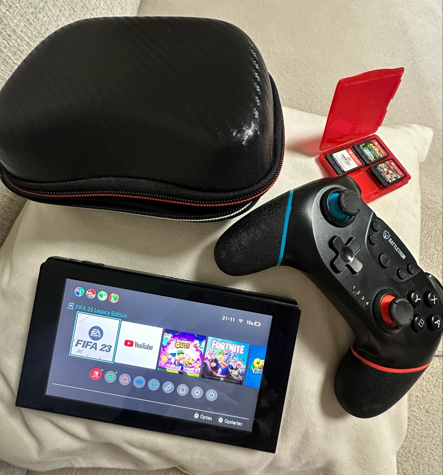 Nintendo Switch (zonder oplader, joy-con defect), Ophalen of Verzenden, Zonder controller, Switch Original, Gebruikt