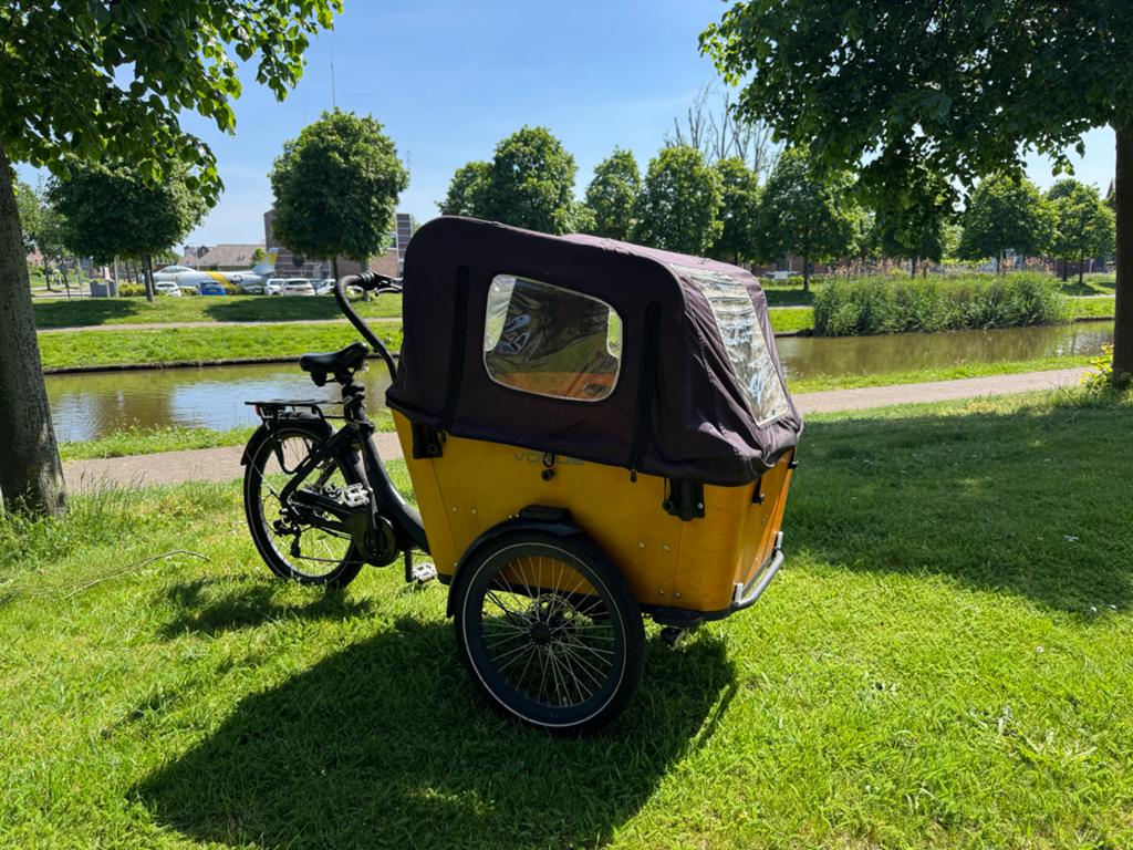 Vogue Superior 3 elektrische bakfiets, incl. regenhoes, 4 kinderen of meer, Gebruikt, Elektrisch, Schijfrem