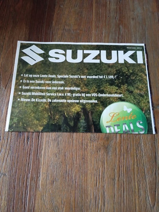 Suzuki Modellen voorjaar 2011 8 pag., Verzenden, Zo goed als nieuw, Overige merken