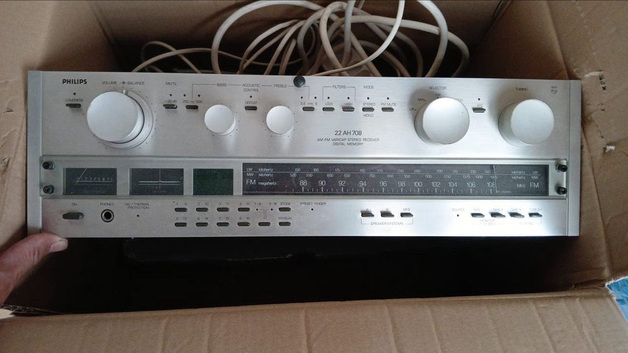 Philips 22AH708 AM-FM Varicap Stereo Receiver, Overige merken, Gebruikt, Ophalen of Verzenden, Minder dan 60 watt