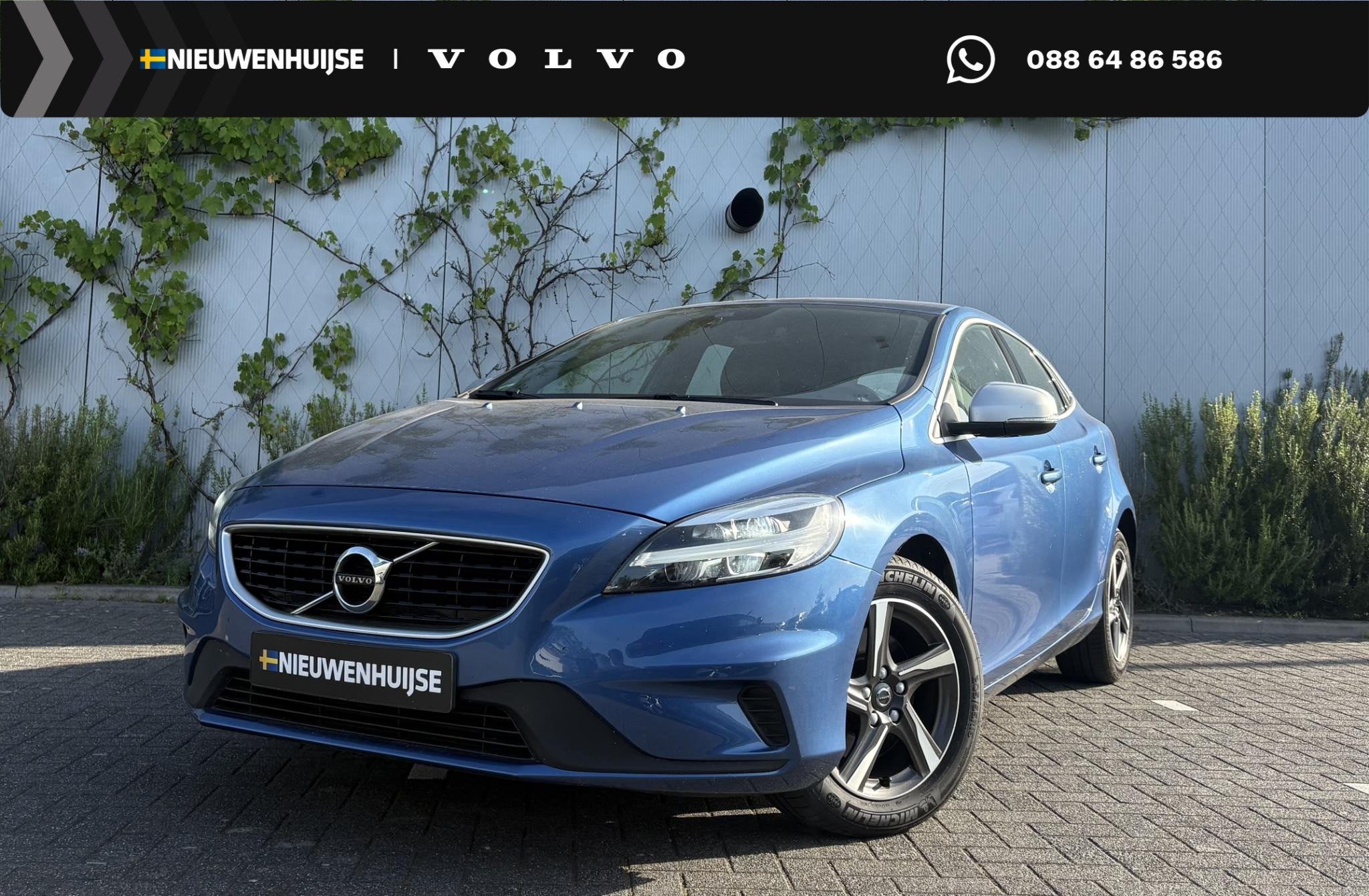 Volvo V40 2.0 T4 Business Sport | R-Design | Navigatie | Hig, Auto's, Volvo, Gebruikt, Blauw, Bedrijf, Handgeschakeld