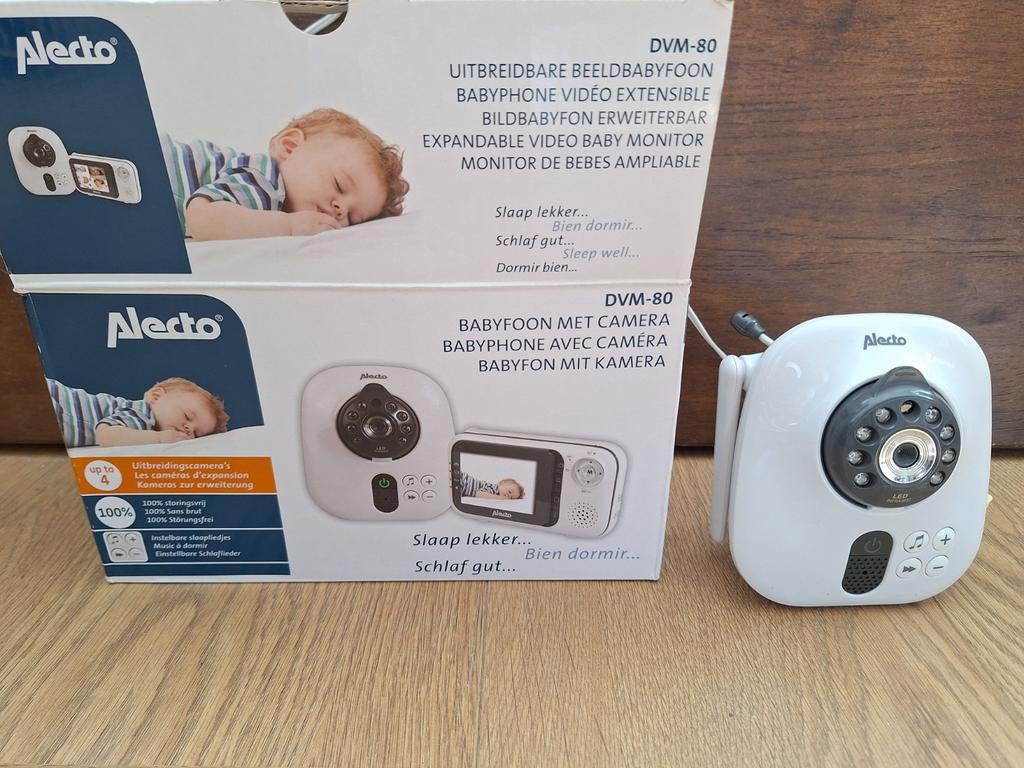 Alecto DVM-80 Babyfoon met Camera, Kinderen en Baby's, Babyfoons, Ophalen of Verzenden, Gebruikt, 100 tot 250 meter, Camera