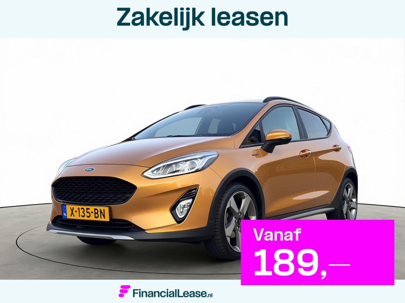 Ford Fiesta 1.0 EcoBoost 100PK Automaat Active Leer Camera D, Dealer onderhouden, 101 pk, Gebruikt, 1184 kg