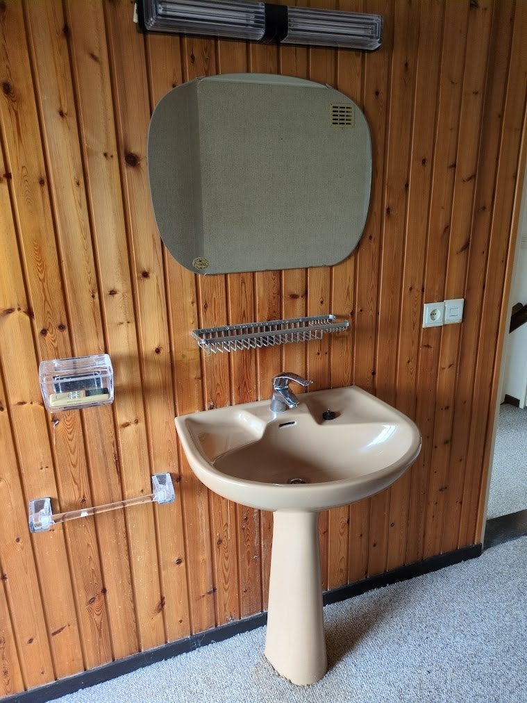 Vintage wastafel met zuil, Ophalen, Gebruikt, Wastafel