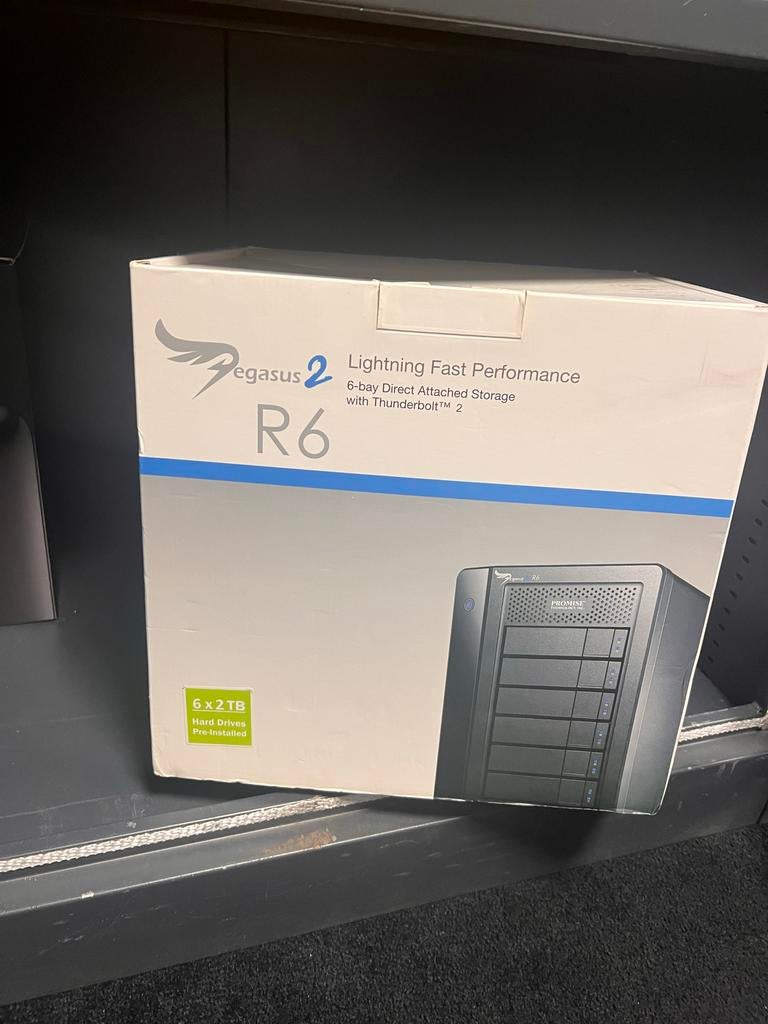 Pegasus2 R6 12TB Externe Opslag, Computers en Software, Harde schijven, Zo goed als nieuw, Desktop, Extern, HDD, Thunderbolt, Ophalen of Verzenden