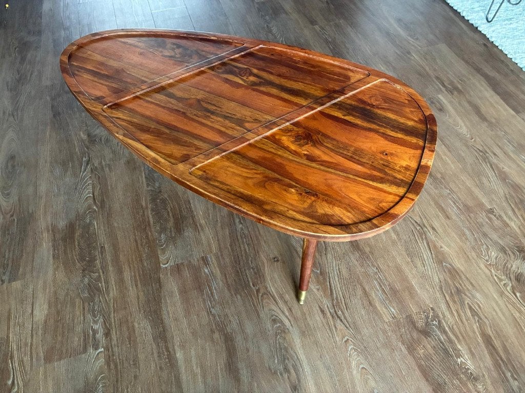 Dutchbone Sham salontafel organisch hout - vintage tafel, 100 tot 150 cm, Zo goed als nieuw, Ovaal, 5 – 50