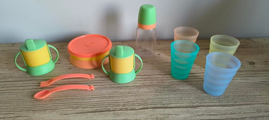 Tupperware Eet- en Drinkset voor Poppen Set, Ophalen of Verzenden, Zo goed als nieuw, Overige typen