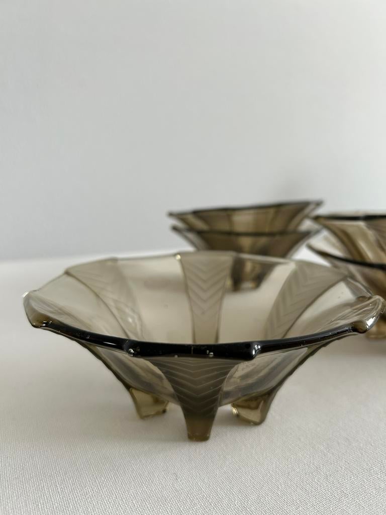 5 Art deco schaaltjes Athene van Walther Glas, Ophalen of Verzenden