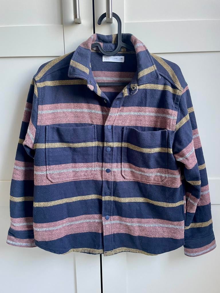Overshirt / overhemd Zara 140, Ophalen of Verzenden, Zo goed als nieuw, Jongen, Overhemd of Blouse