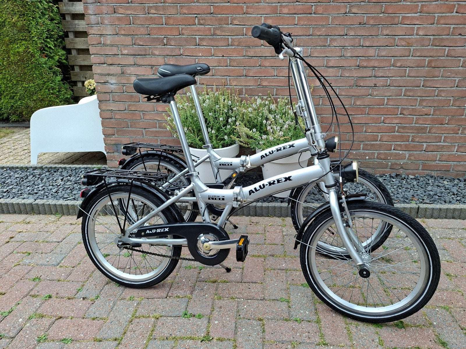 Set Alu -Rex aluminium vouwfietsen met versnellingen, Ophalen, Gebruikt, 20 inch of meer