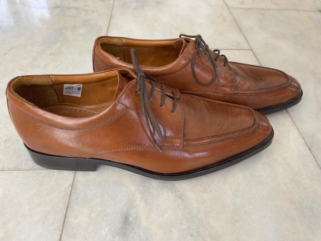 Bruine Leren schoenen maat 42, Bruin, Gedragen, Veterschoenen, Ophalen of Verzenden