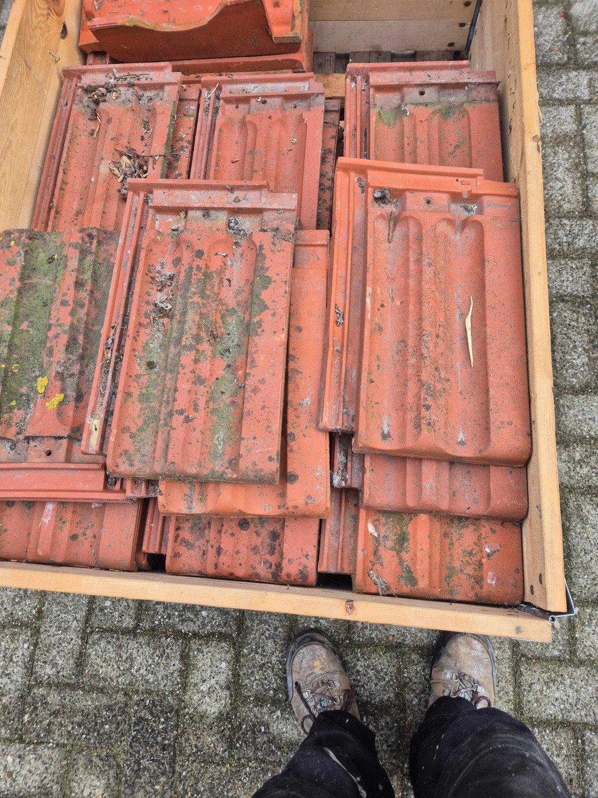 50 gebruikte dakpannen - Rood/Oranje, Ophalen