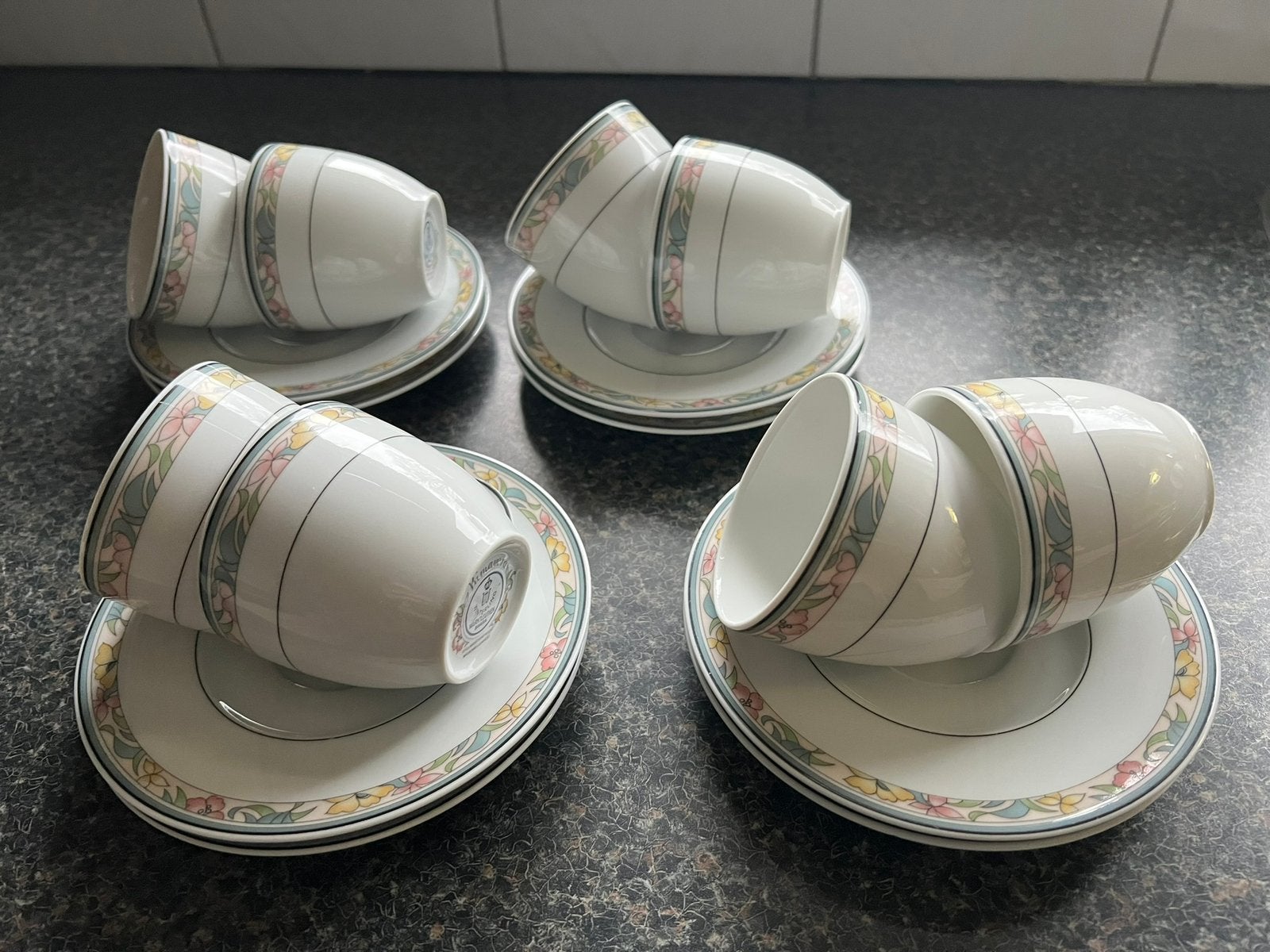 8 kop en schotels porselein, Ophalen, Overige merken, Zo goed als nieuw, Overige stijlen