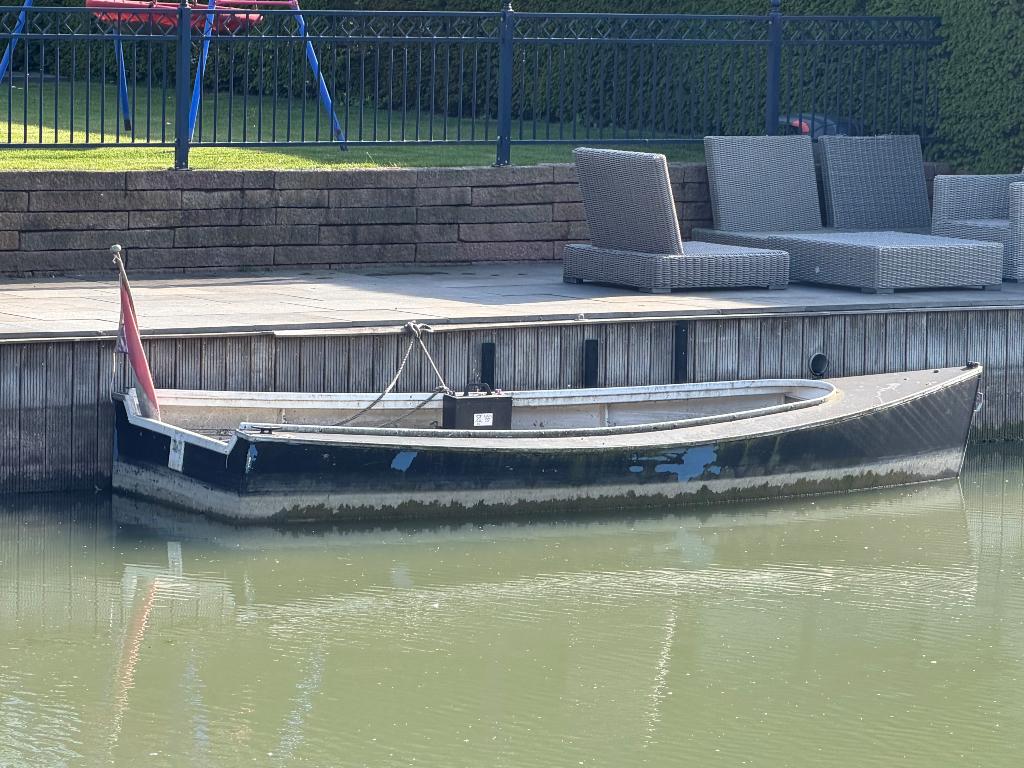 Houten boot / sloep voor 8-10 man, Watersport en Boten, Ophalen, Gebruikt, Hout