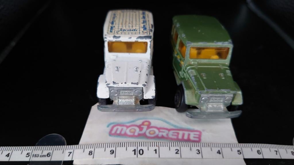 2x Majorette Toyota 4x4 - Vintage Speelgoedauto's, Ophalen of Verzenden, Gebruikt, Auto, Majorette
