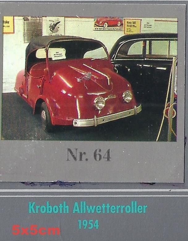 Vp64 autokaartje krobath allwetterroller 5 cm x 5 cm, Ophalen of Verzenden, Gebruikt, Auto's