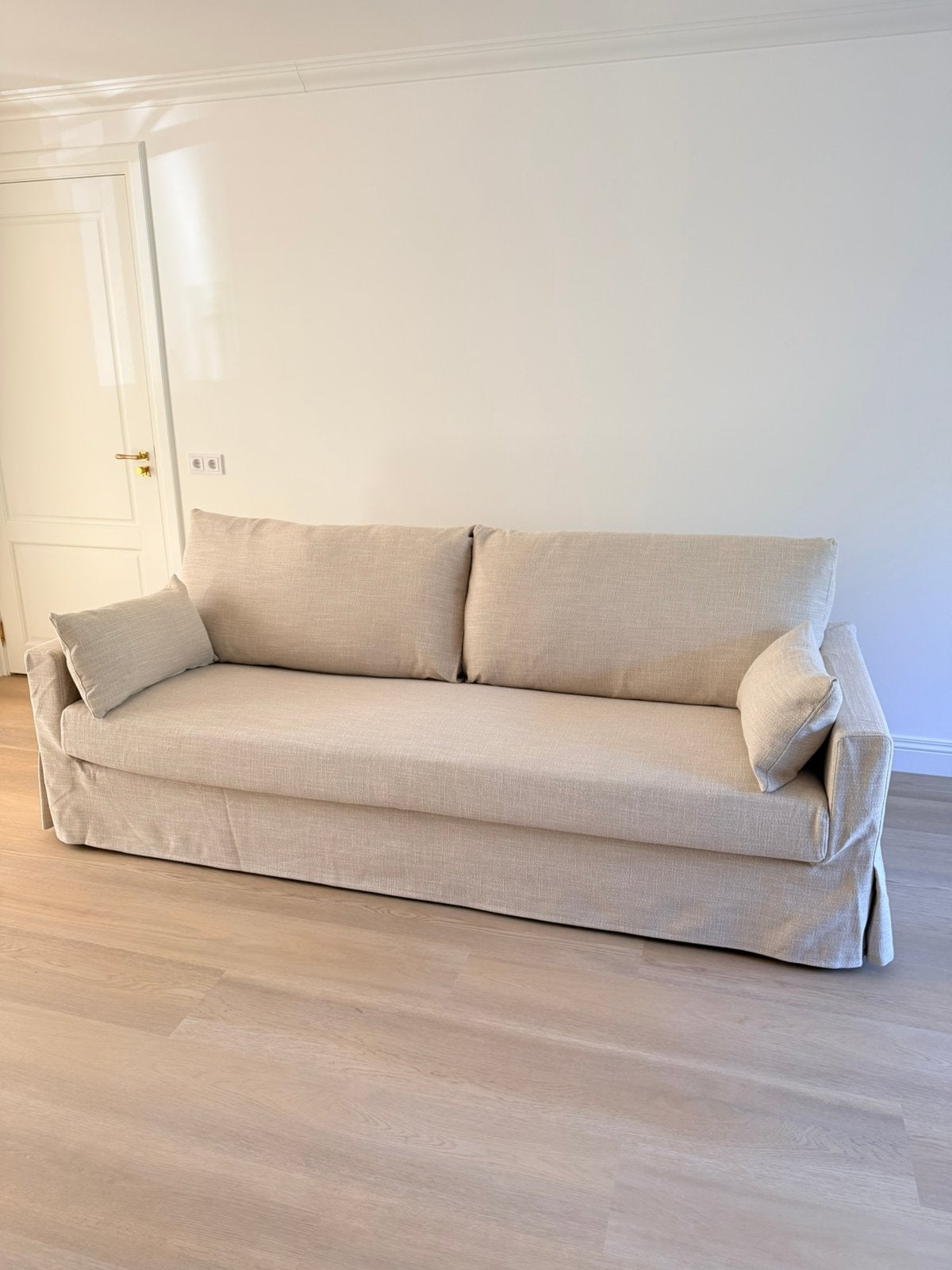 IKEA Hyltarp, hemmesta lichtbeige - NIEUW & ONGEBRUIKT, Ophalen, 75 tot 100 cm, Rechte bank, Stof
