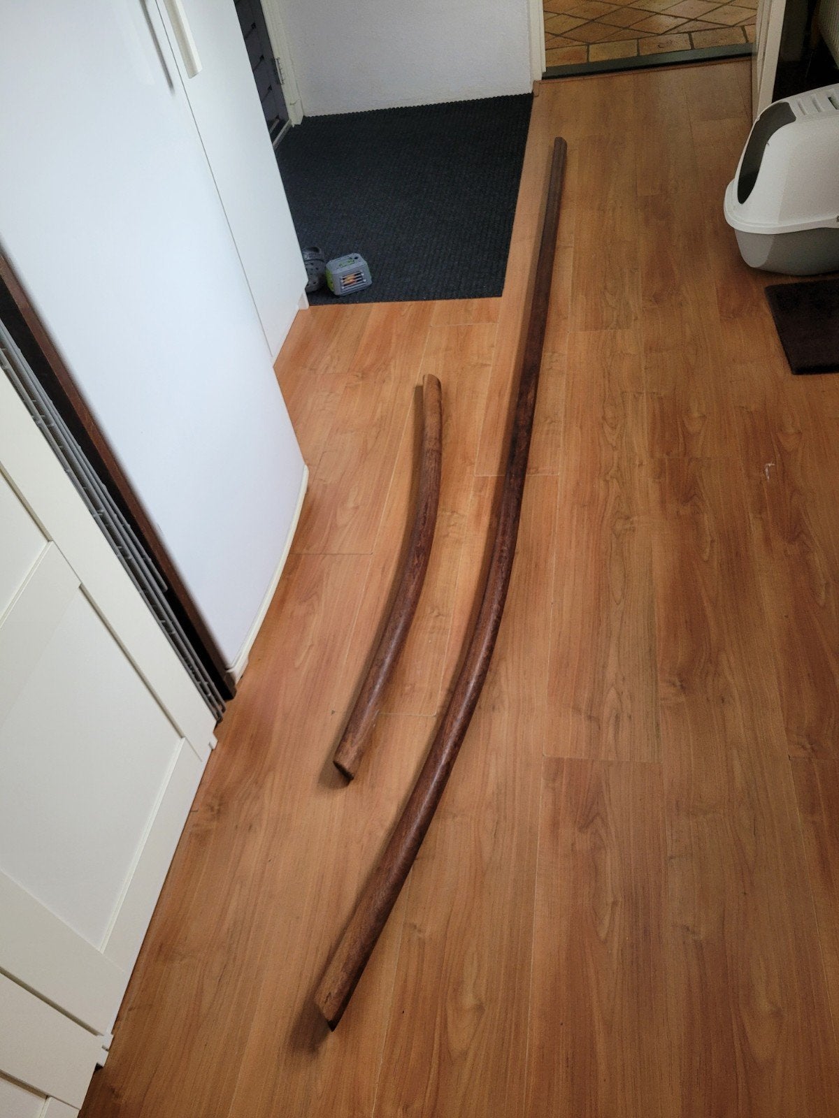 trapleuning, donker hardhout, Ophalen, Gebruikt, Trap, 2 tot 4 meter