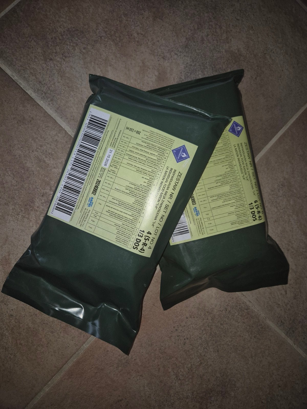 Set 2 Poolse 1/3 DOS MRE Ration (Menu 4 / 6), Verzamelen, Ophalen of Verzenden