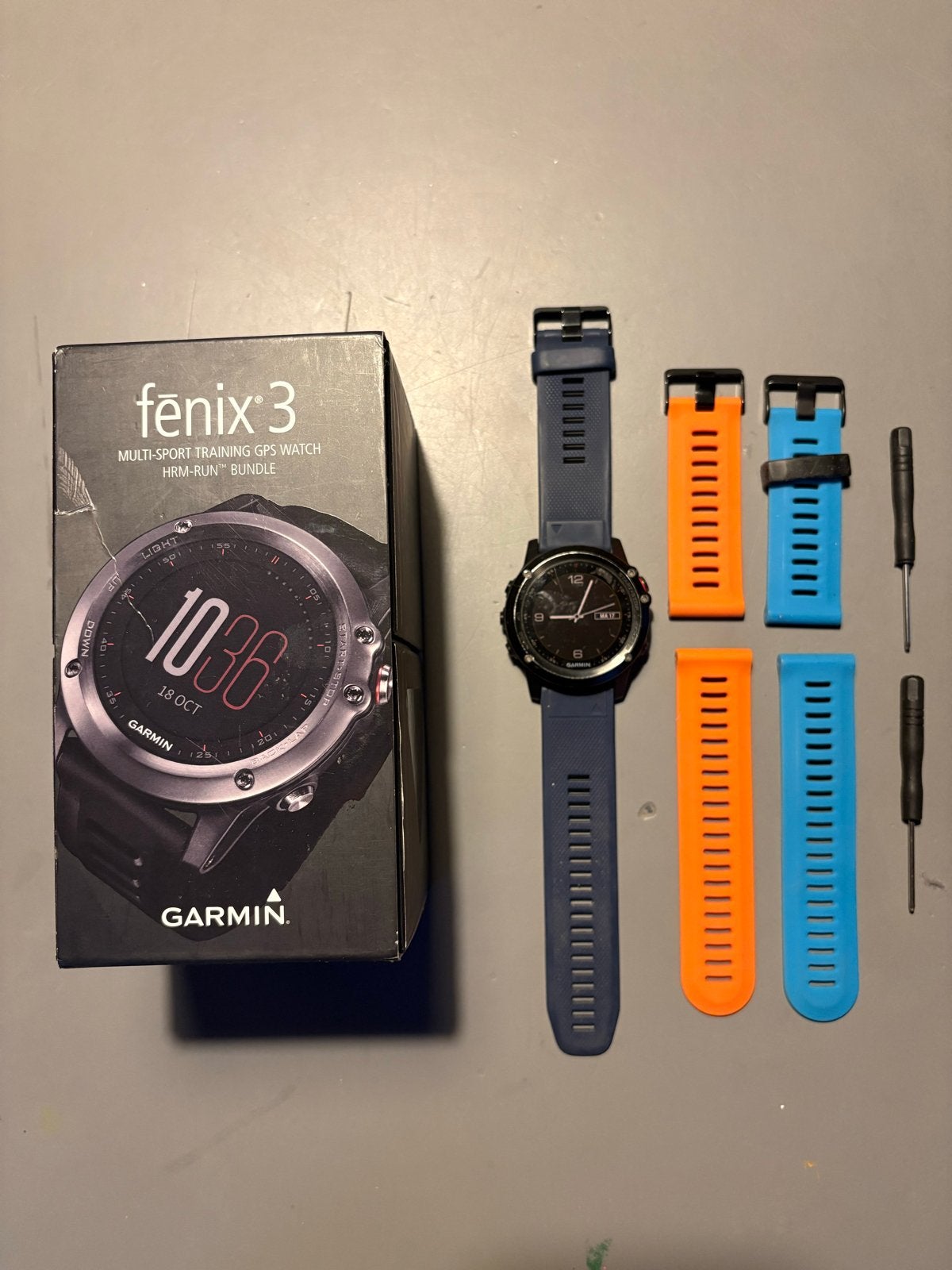 Garmin Fenix 3 GPS Multisport Horloge met HRM-Run Bundle, Ophalen, Zwart, Waterdicht, Afstand