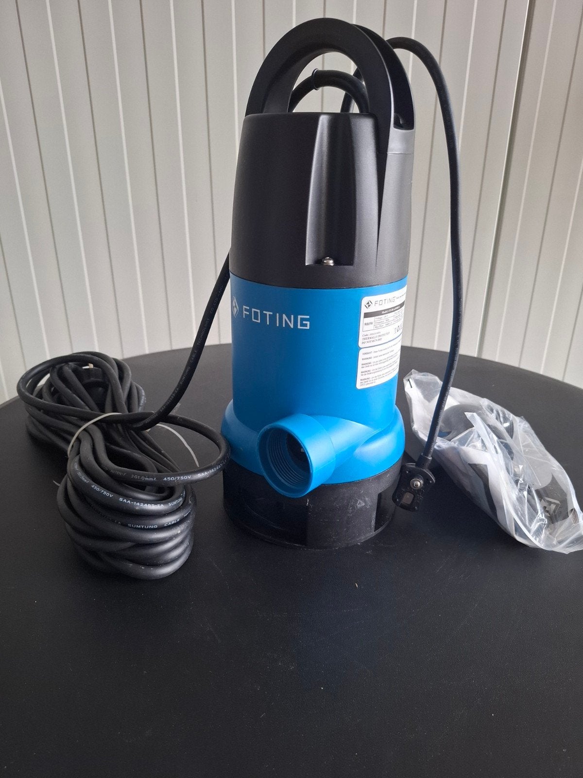 FOTING Dompelpomp 900W - Krachtige Waterpomp, Ophalen of Verzenden, Zo goed als nieuw, Elektrisch, Dompelpomp