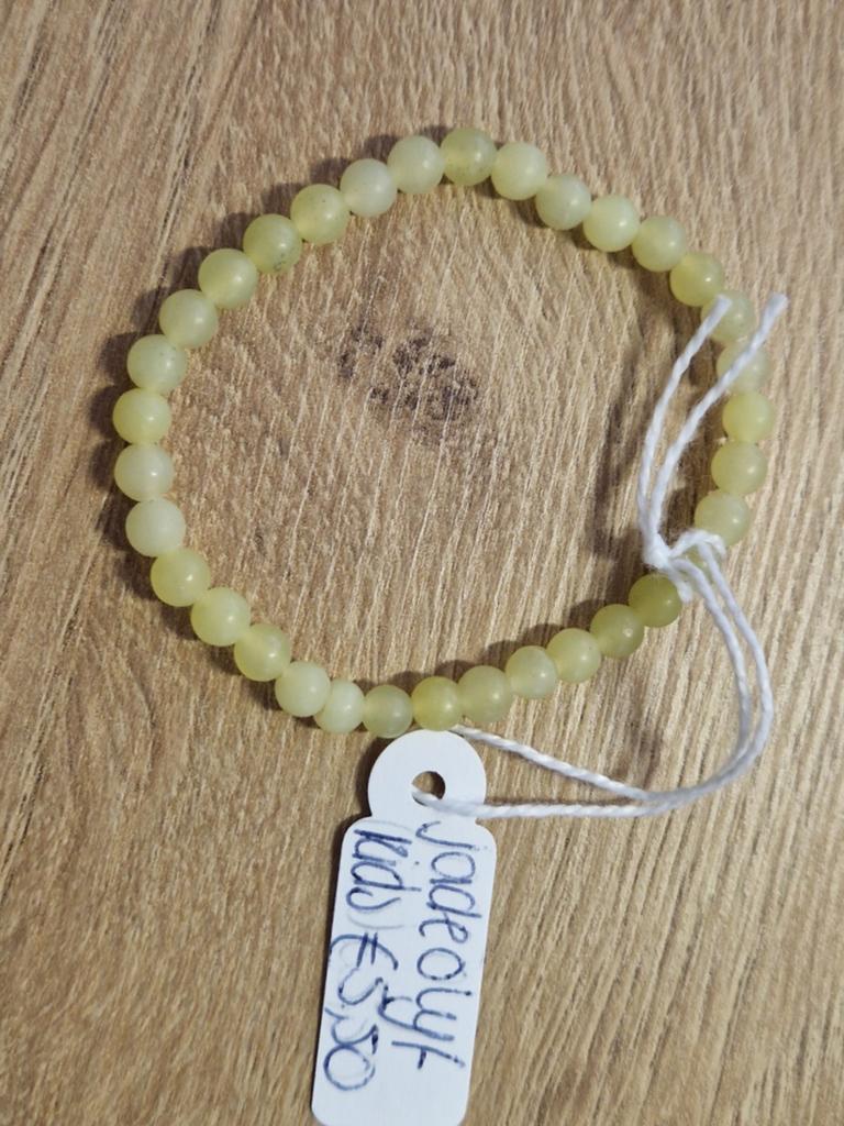 Kinder armband edelsteen jade olijf, Overige materialen, Nieuw, Ophalen of Verzenden, Met edelsteen