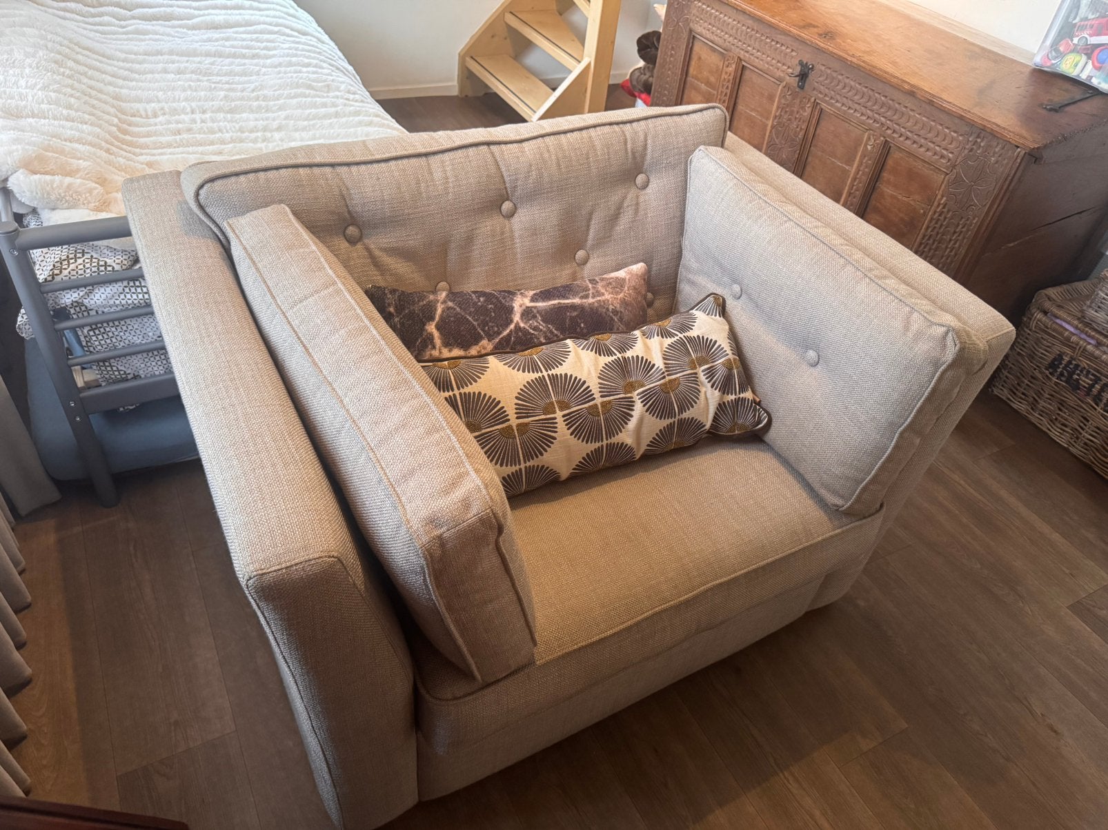 Loveseats Meubitrend 1 1/2 zits, Ophalen, Zo goed als nieuw, 75 tot 100 cm, 125 cm of meer