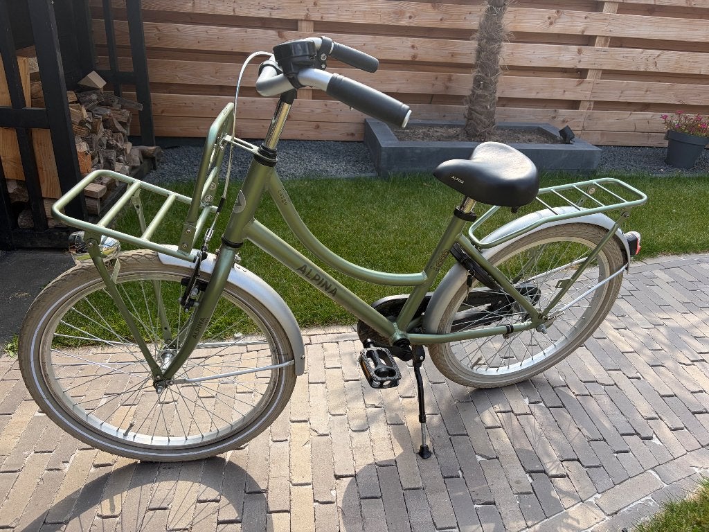 Alpina 22 inch kinderfiets - Olijfgroen, Ophalen, Terugtraprem, 22 inch, Alpina Cargo