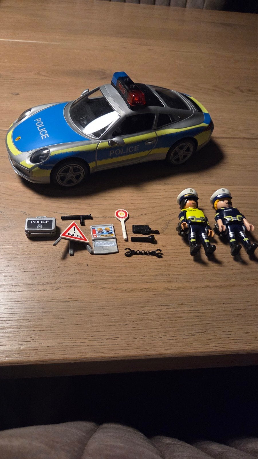 Playmobil Politie Porsche met agenten en accessoires, Ophalen of Verzenden, Zo goed als nieuw, Jongen of Meisje