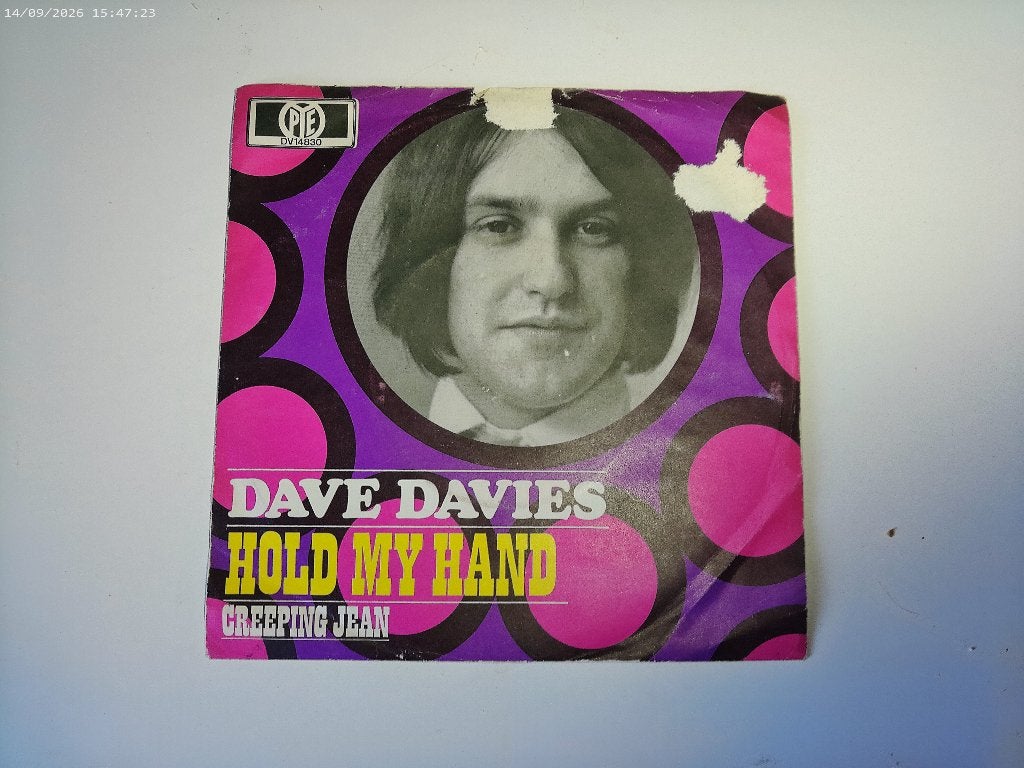 Dave Davies ( Kinks ) - Hold my hand / Creeping Jean, Gebruikt, Fotohoes, 7 inch, Ophalen of Verzenden