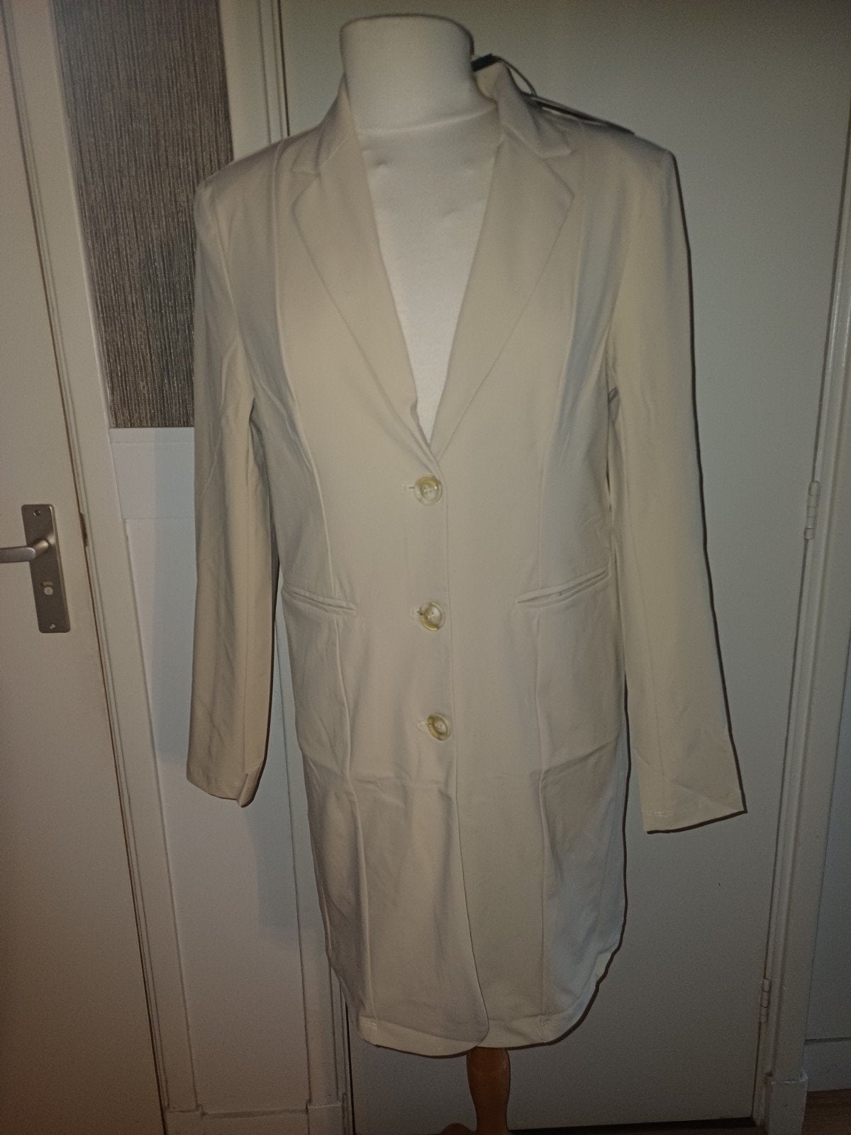 Mi piace travel lange blazer Sand - Diverse maten, Mp, Beige, Maat 42/44 (L), Nieuw