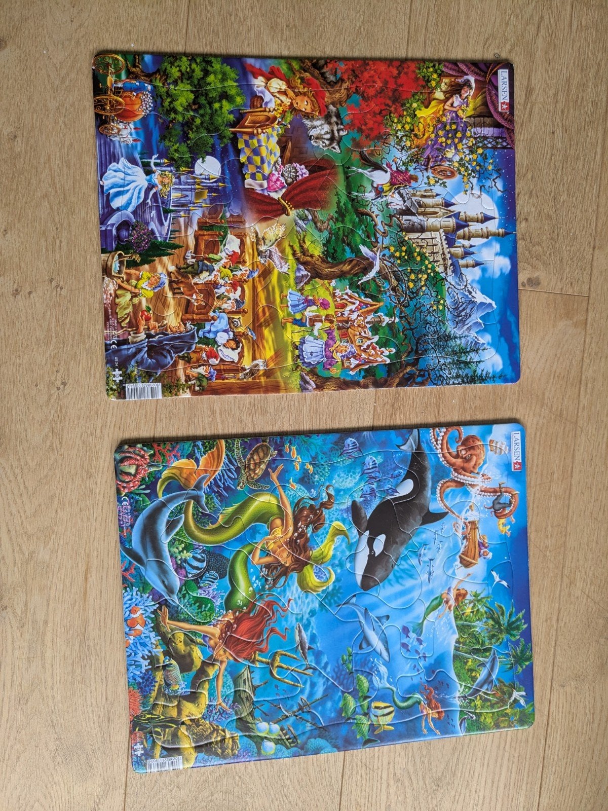 Larsen Puzzels: Sprookjes en Onderwaterwereld (2 stuks), Ophalen of Verzenden, 10 tot 50 stukjes