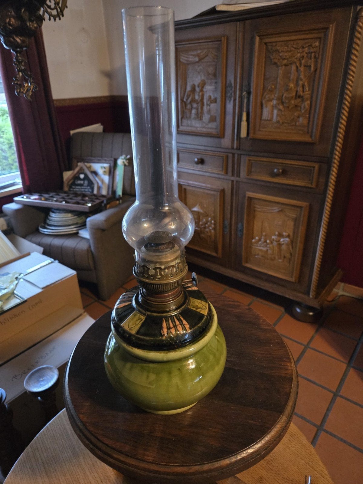 Olielamp, Antiek en Kunst, Antiek | Lampen, Ophalen