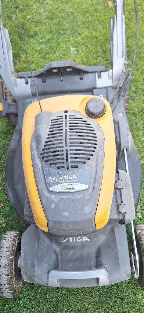stiga twinclip 55sv h, Ophalen, Gebruikt, Stiga, Benzine-grasmaaier