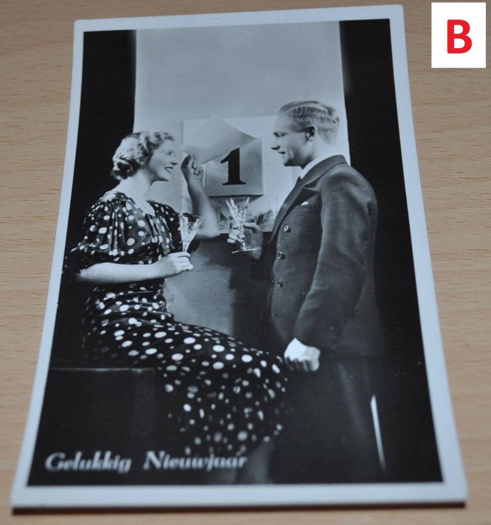 Diverse nostalgische nieuwjaarskaarten, Verzamelen, Ansichtkaarten | Themakaarten, Ophalen, 1960 tot 1980, Ongelopen, Feest(dag)