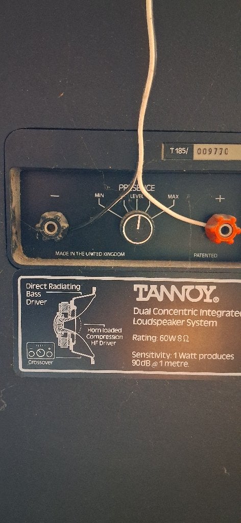 Tannoy luidsprekers, Vloerstaande luidspreker, Gebruikt, 60 tot 120 watt, Basreflex