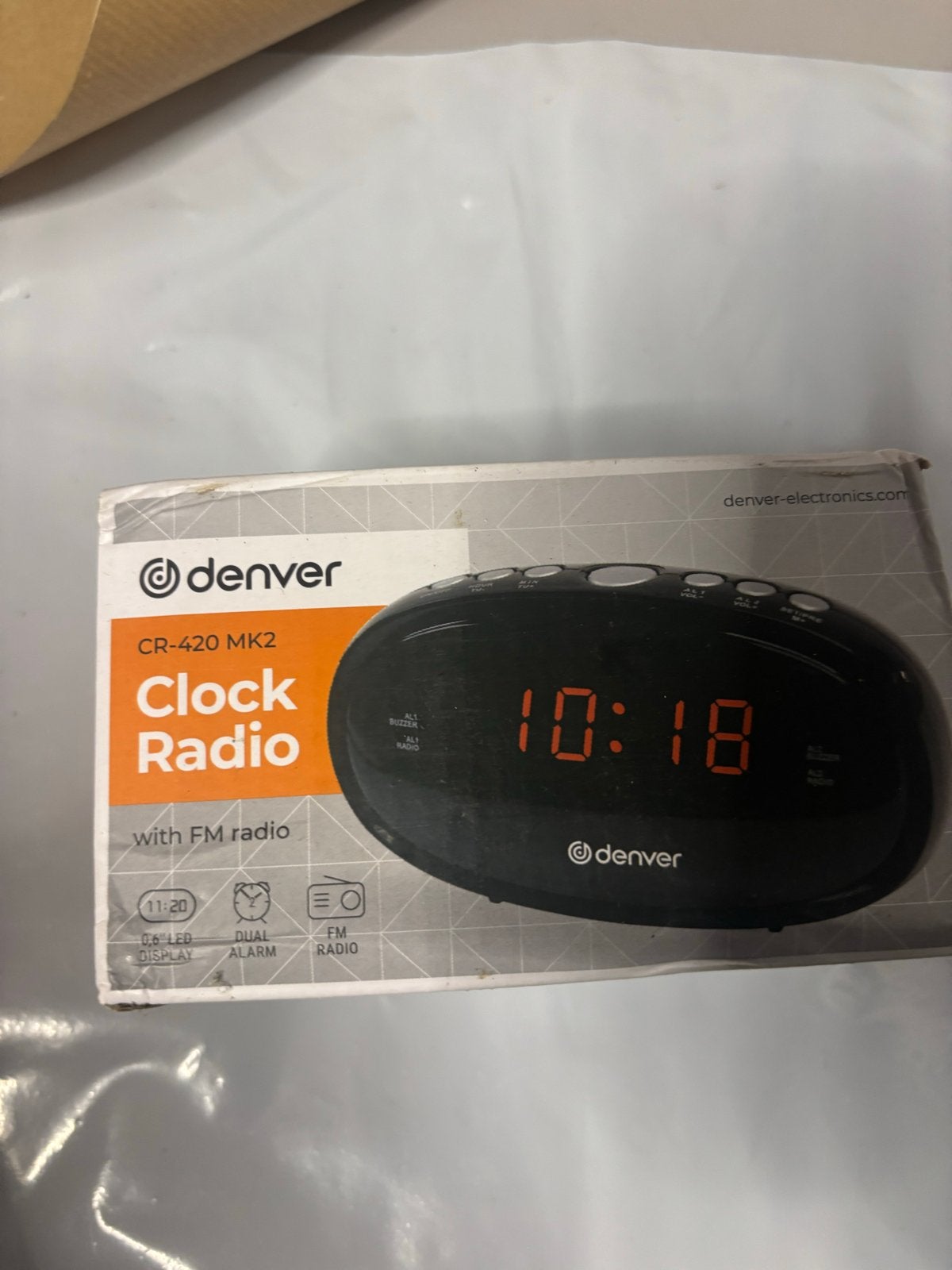 Denver Wekkerradio Wekker Klokradio met FM radio - Nieuw, Witgoed en Apparatuur, Digitaal, Nieuw, Ophalen of Verzenden, Deltazijde