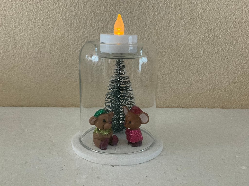 Disney Assepoester - jaq en gus in stolp - waxine houder, Verzamelen, Disney, Ophalen of Verzenden, Assepoester of Belle, Zo goed als nieuw