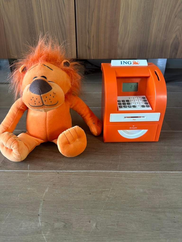 ING spaarpot leeuw / kassa, Verzamelen, Spaarpotten, Ophalen of Verzenden, Zo goed als nieuw, Overige thema's