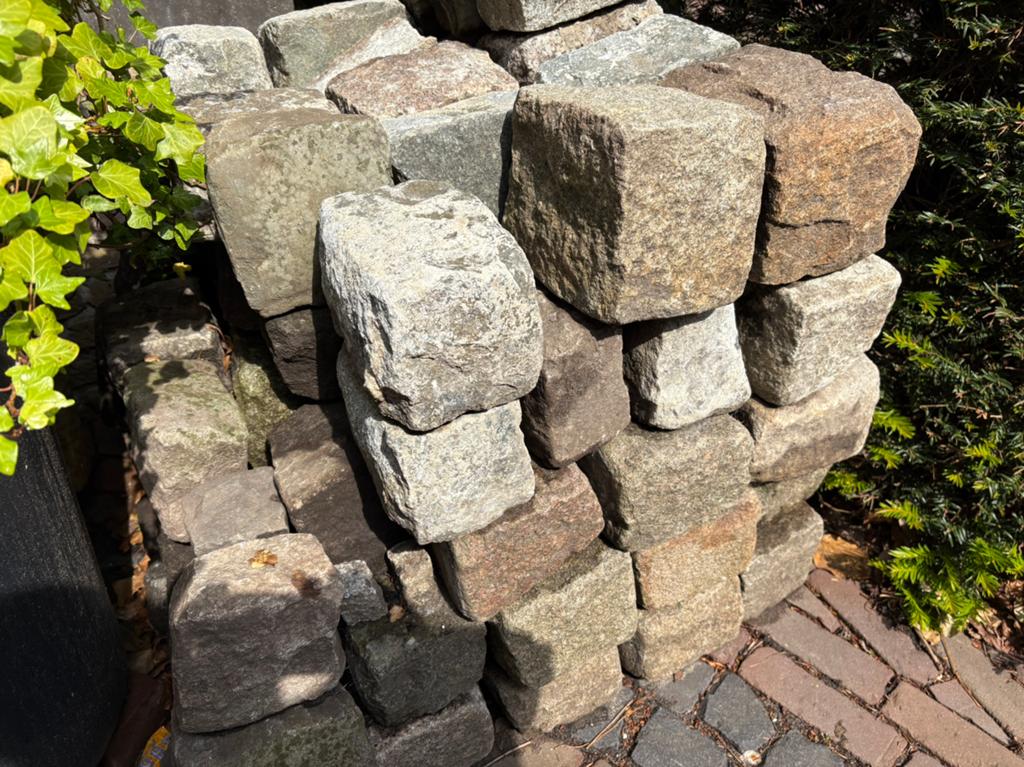 Natuurstenen granieten keien, Tuin en Terras, Ophalen, Gebruikt, Graniet, Overige typen