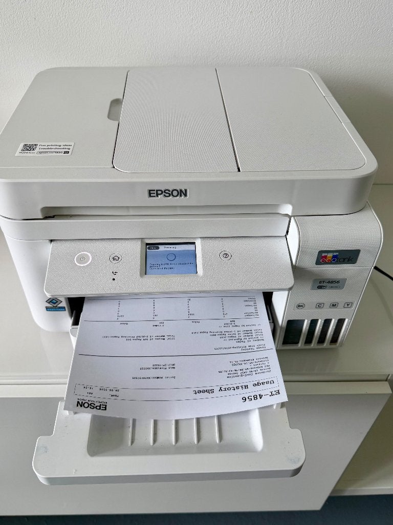 Epson ET-4856 EcoTank All-in-One Printer met Wi-Fi en Duplex, Gebruikt, All-in-one, Draadloos, Ophalen of Verzenden
