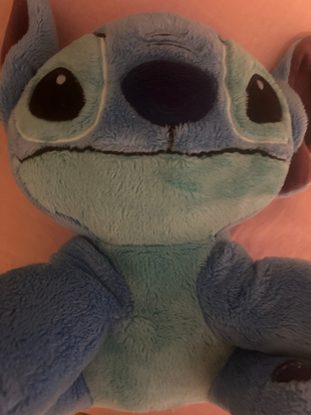 Stitch knuffel met defect geluidsknopje, Gebruikt, Blauw, Ophalen of Verzenden, Disney
