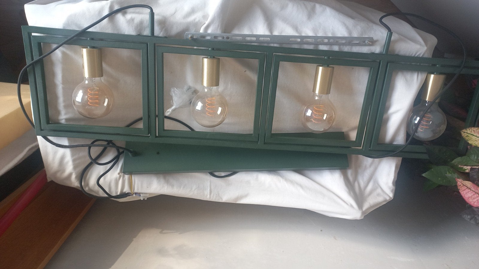 Hanglamp inclusief lichtbronnen, Ophalen, Overige materialen, E27 (groot), Zo goed als nieuw