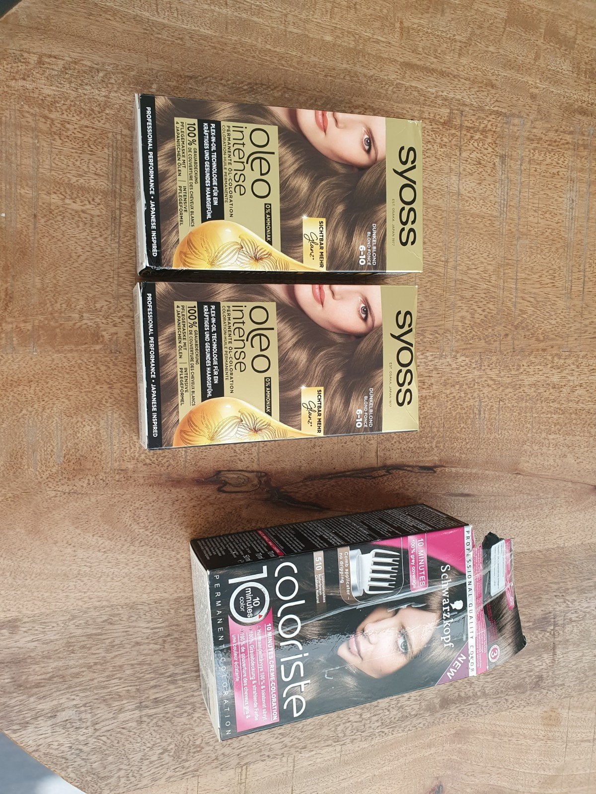 Syoss Oleo Intense & Schwarzkopf Coloriste Haarverf, Ophalen