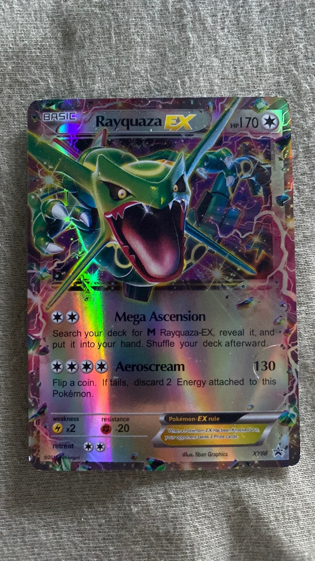 Rayquaza pokemon kaart, Ophalen of Verzenden, Zo goed als nieuw