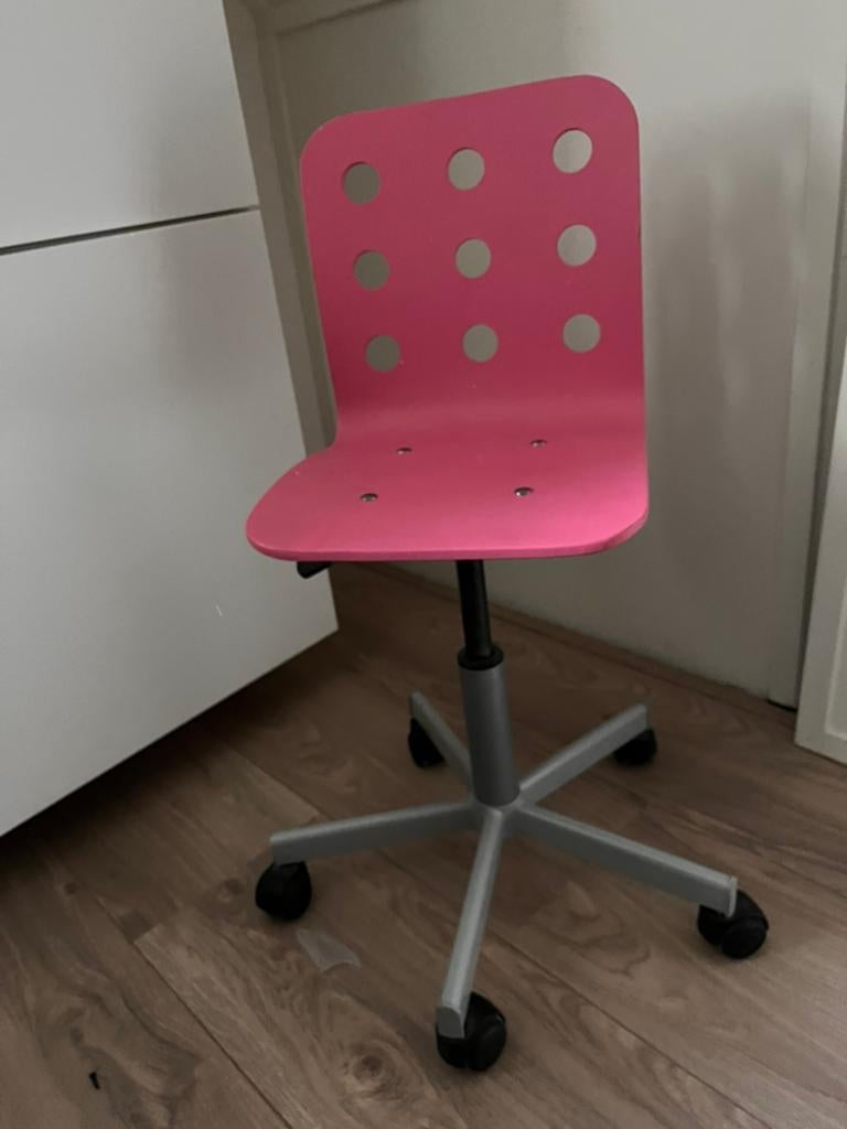 Kinder bureaustoel roze IKEA, Huis en Inrichting, Bureaustoelen, Ophalen, Gebruikt, Roze