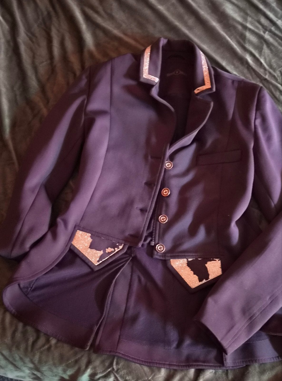 dressuur korte slipjas maat S donkerblauw, Dieren en Toebehoren, Ophalen of Verzenden, Dressuur, Bovenkleding
