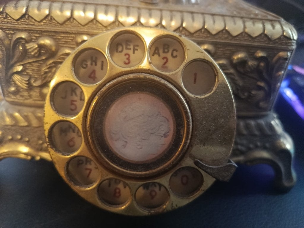 oude vintage telefoon, Telecommunicatie, Vaste telefoons | Niet Draadloos, Ophalen, Niet werkend, Met draaischijf