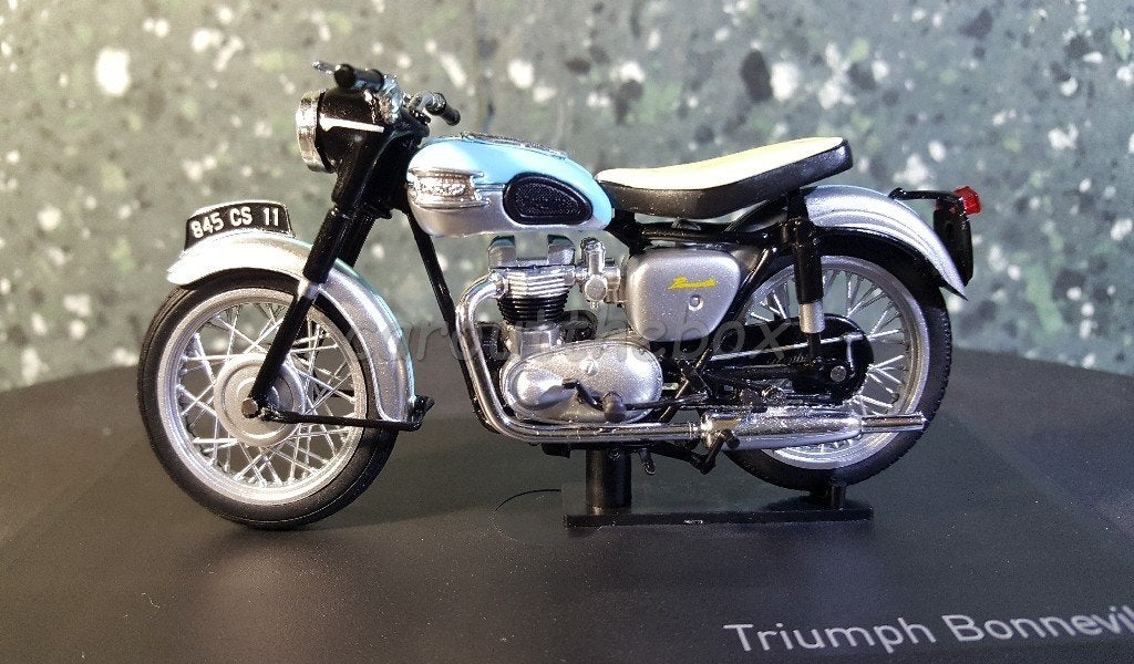 Triumph Bonneville blauw 1:18 Norev, Hobby en Vrije tijd, Verzenden, Nieuw, Motor, Norev